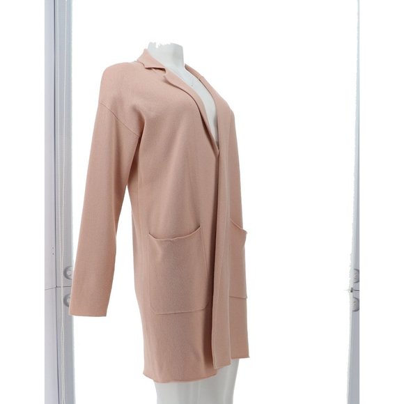 NWT G BY GIULIANA JACQUARD SWEATER KNIT DUSTER CARDIGAN PINK FROST SMALL - Picture 8 of 11